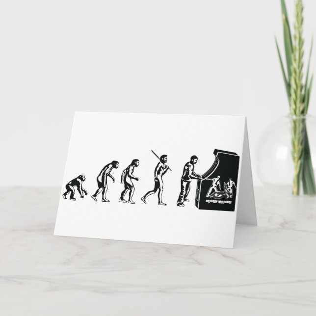 Gamer Evolution - Game Video Games Arcade Geek Karte (Vorderseite)