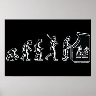Gamer Evolution Poster - Videospiele-Gaming-Arcade