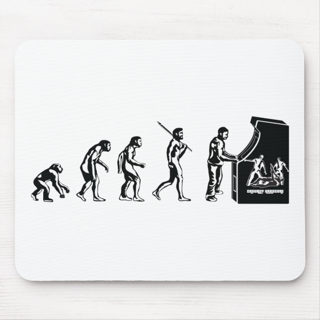 Gamer-Evolution - Spiel-VideospieleArcadeGeek Mousepad (Vorne)