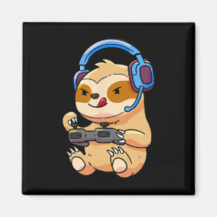 Gamer Faultier Gaming Faultiere Videospiel Geschen Magnet
