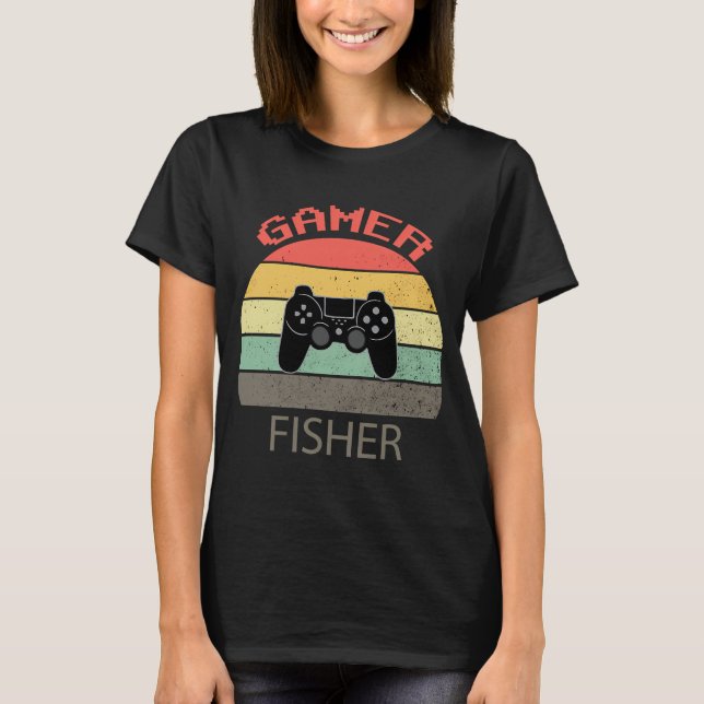 Gamer Fisher Vintage T-Shirt (Vorderseite)