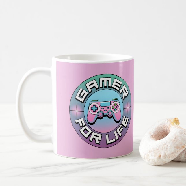 Gamer for Life Kaffeetasse (Mit Donut)