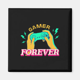 Gamer Forever – Retro-Controller im Vintage-Design Magnet