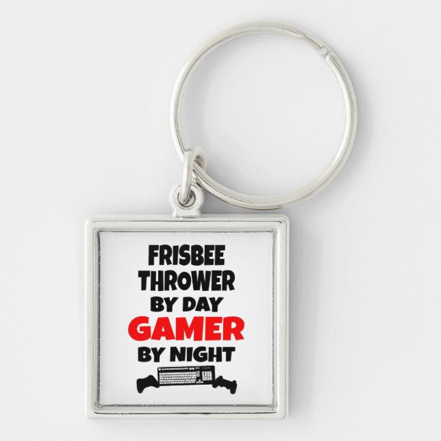 Gamer Frisbee Thrower Schlüsselanhänger (Vorne)
