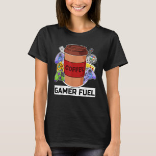 Gamer Fuel Video Gaming Console & PC Gamer Coffee T-Shirt