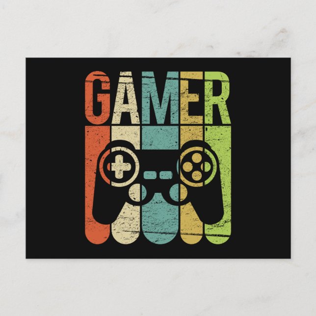 Gamer Game Controller Postkarte (Vorderseite)