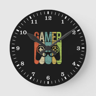 Gamer Game Controller Runde Wanduhr