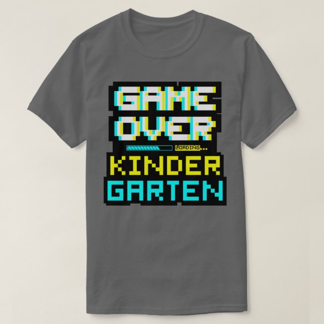 Gamer Game Over Back To School Kindergarten Kinder T-Shirt (Design vorne)
