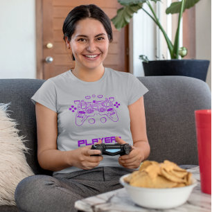 Gamer Game Player #1 Gamer Console Art T-Shirt