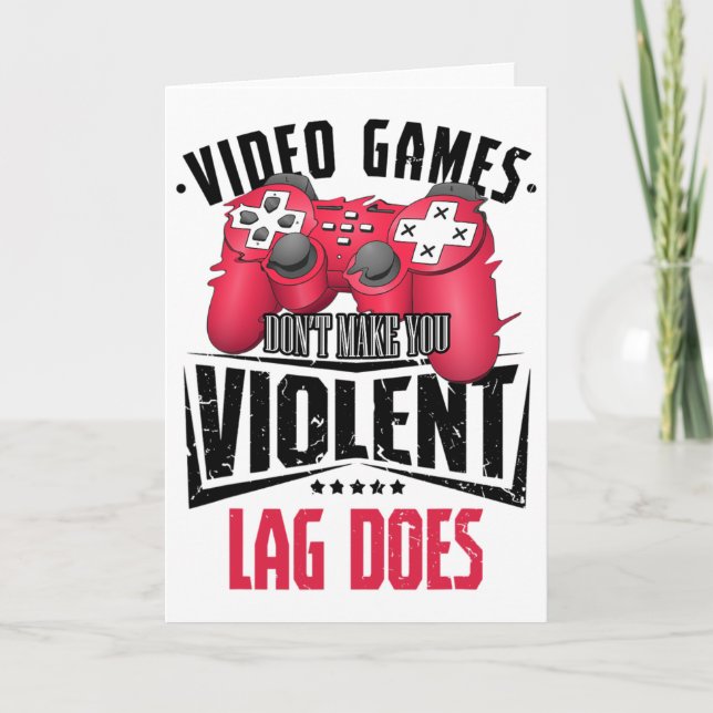 Gamer Gamer Videospiele Controller Computer Gaming Karte (Vorderseite)