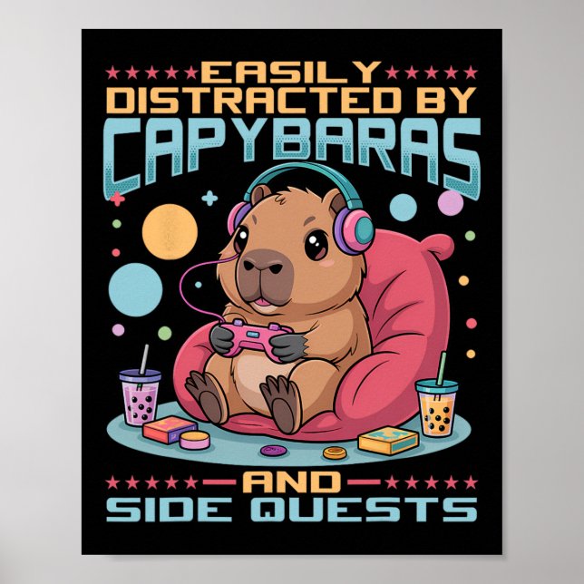 Gamer Gaming Capyra Video Game 1  Poster (Vorne)