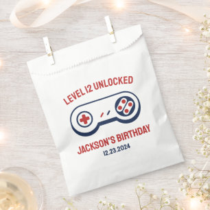 Gamer Gaming Level Uncked Video Games Geburtstag Geschenktütchen