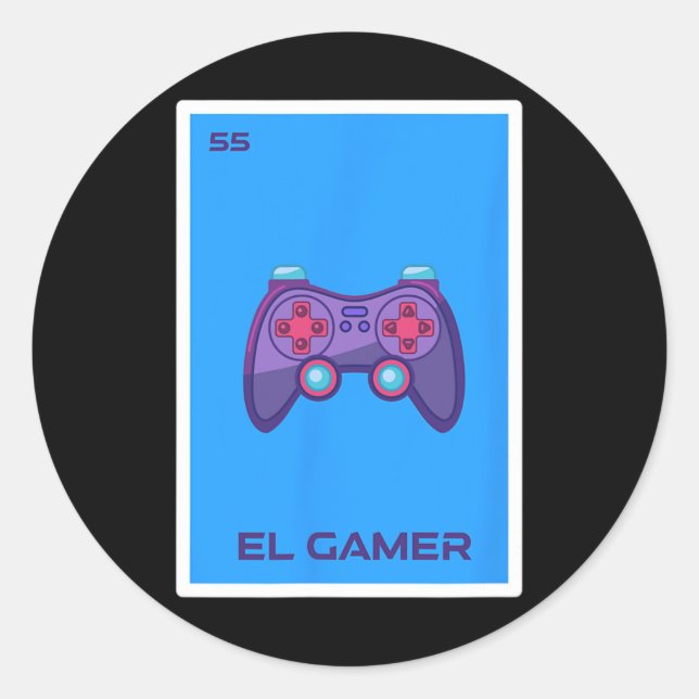 Gamer Gaming Mexic Video Game Controller Gamepad Runder Aufkleber (Vorderseite)