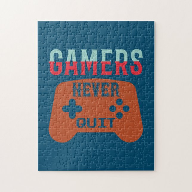 Gamer geben nie auf puzzle (Vertikal)