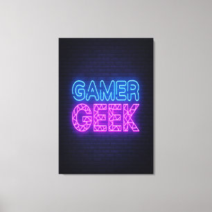 Gamer Geek Leinwanddruck