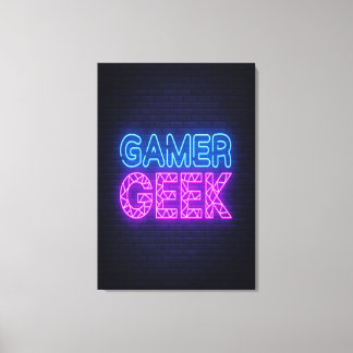 Gamer Geek Leinwanddruck