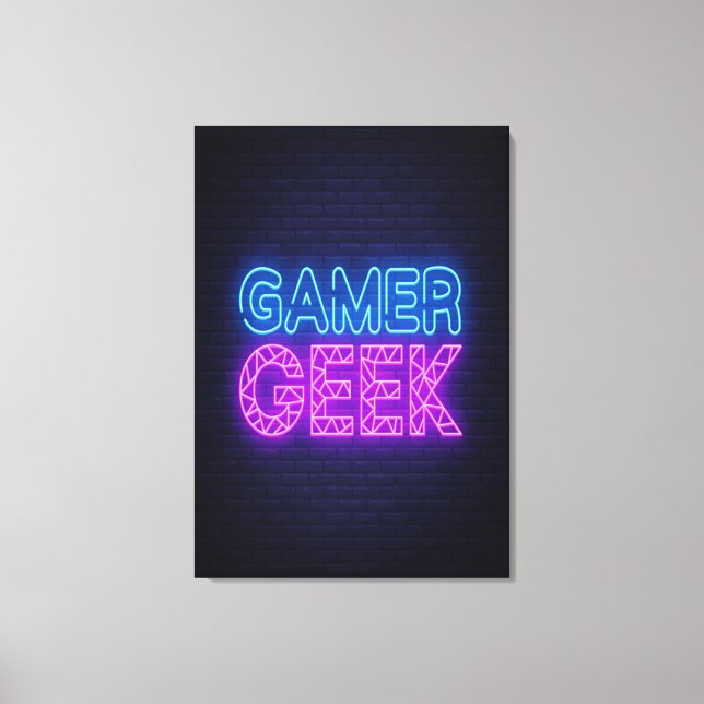 Gamer Geek Leinwanddruck (Vorderseite)