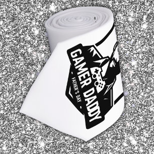 Gamer Geek Vater Happy Vatertag Krawatte