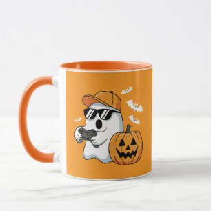 Gamer Geist Kürbis Controller Halloween Cool Tasse