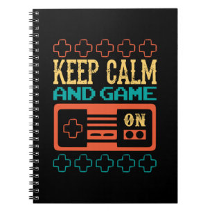 Gamer-Geschenk Behalte Ruhe und Spiel Notizblock