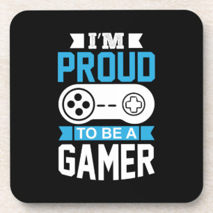 Gamer-Geschenk bin ich stolz, ein Gamer zu sein Getränkeuntersetzer