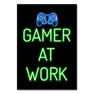 Gamer-Geschenk   Gamer am Arbeitsplatz Tischnummer