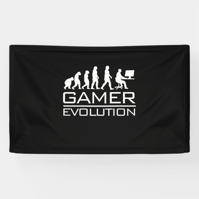 Gamer-Geschenk | Gamer-Evolution Banner (Horizontal)