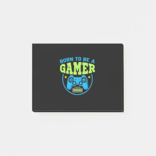 Gamer-Geschenk Geboren, Gamer zu sein Post-it Klebezettel