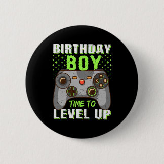 Gamer-Geschenk Geburtstagsjunge Zeit, um Level Up Button