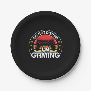 Gamer-Geschenk Ich spiele nicht stören Pappteller