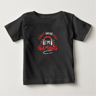 Gamer-Geschenk Kann nicht hier Sie Ich bin Gamin Baby T-shirt