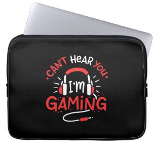 Gamer-Geschenk   Kann nicht hier Sie Ich bin Gamin Laptopschutzhülle