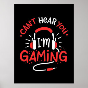 Gamer-Geschenk   Kann nicht hier Sie Ich bin Gamin Poster