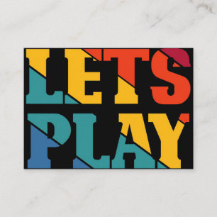 Gamer-Geschenk   Lass Play Funny Gamer Visitenkarte