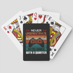 Gamer-Geschenk nie Unterschätzen Retro-Spiel Spielkarten