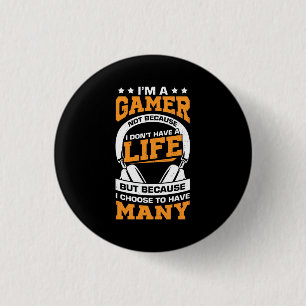 Gamer-Geschenk Stolz bin ich Gamer Button