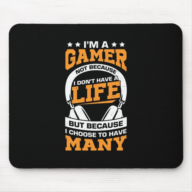 Gamer-Geschenk | Stolz bin ich Gamer Mousepad (Vorne)