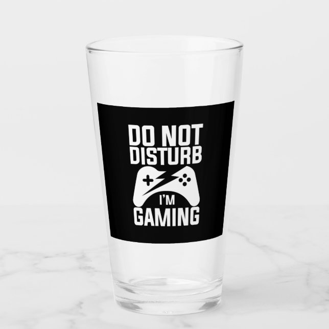 Gamer-Geschenk | Störe nicht, dass ich spiele Glas (Vorderseite)