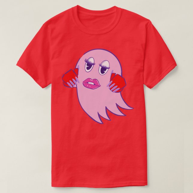 Gamer Ghost Pink T-Shirt (Design vorne)