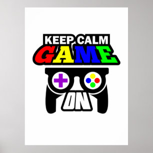 Gamer Gift Behalte Beruhiges Spiel auf Poster