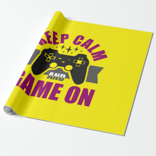 Gamer Gift Behielt Calm Games on Geschenkpapier