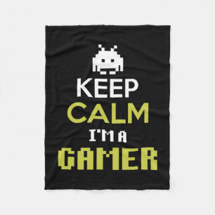 Gamer Gift Behielt Calm I Bin A Gamer Fleecedecke