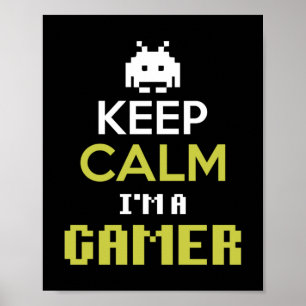Gamer Gift Behielt Calm I Bin A Gamer Poster