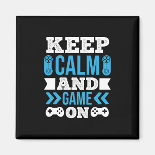 Gamer Gift Behielt Ruhe und Spiel auf Magnet