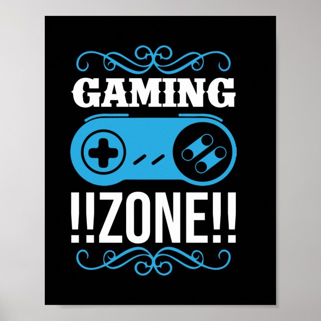 Gamer Gift Gaming Zone Poster (Vorne)