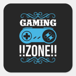 Gamer Gift Gaming Zone Quadratischer Aufkleber