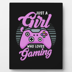 Gamer Gift Just A Girl Who Loves Gaming Fotoplatte