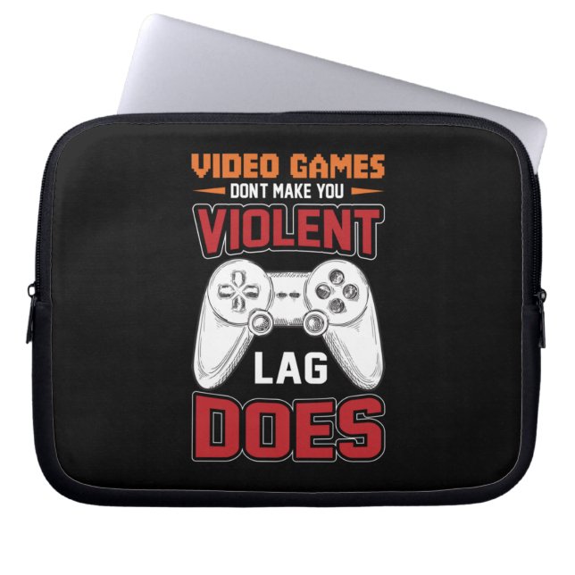 Gamer Gift Video Games Lag macht Laptopschutzhülle (Vorderseite)