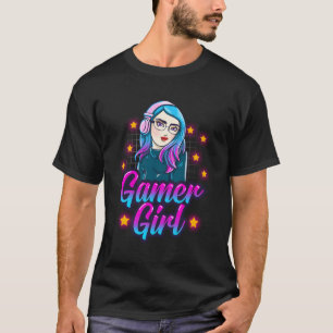 Gamer Girl Anime Retro Video Game Hobbies Women Pl T-Shirt