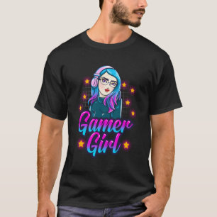 Gamer Girl Anime Retro Video Game Hobbies Women Pl T-Shirt